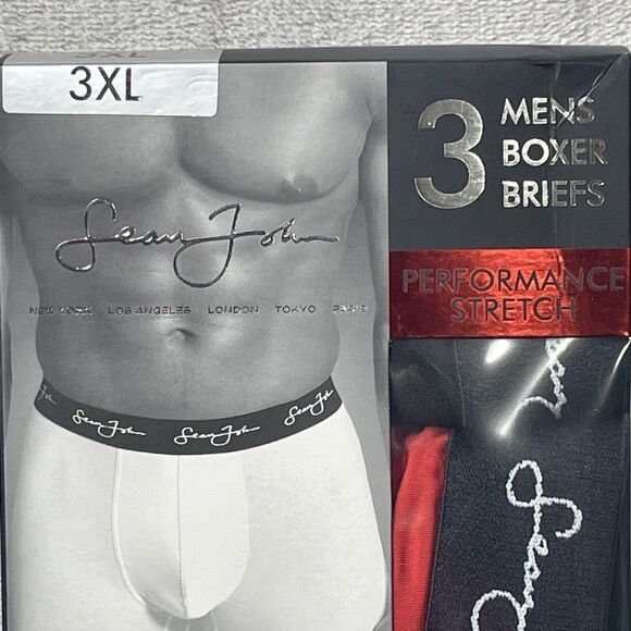 Boxer Briefs Size 3XL Sean John Red Black Dri-Fusion Tech Stretch - Picture 3 of 10